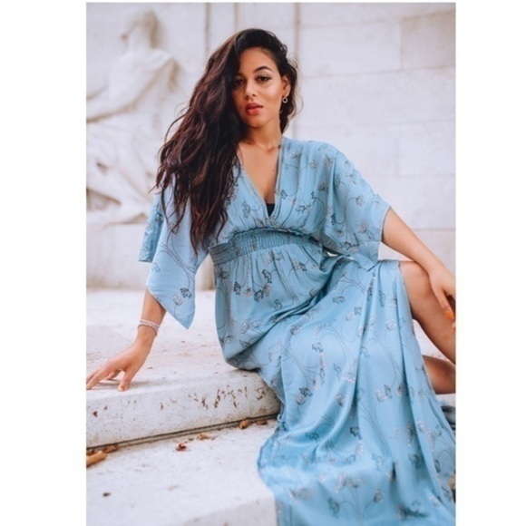 SOUL PURPOSE-Boho Kimono Sleeve Maxi Dress - Picture 2 of 7